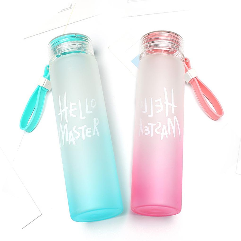 400ML Glass Water Bottle Sport Outdoor Camping Hydration Kettle Cup BPA Free