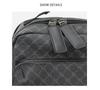 Trendy Korean Plaid Large-Capacity Backpack for Men & Students