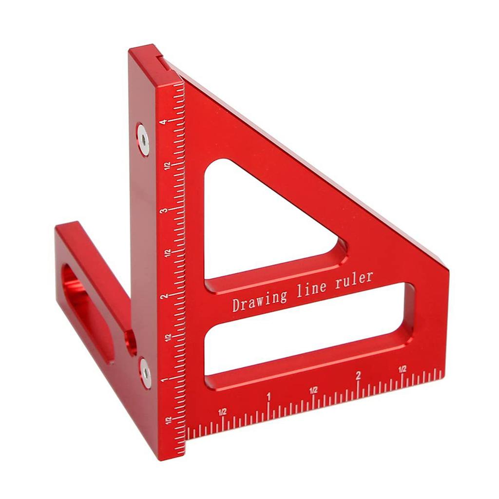 45/90 Degree Aluminum Miters Triangle Ruler Scribers High Precisions Layout Multipurpose Measuring Tool for Engineers
