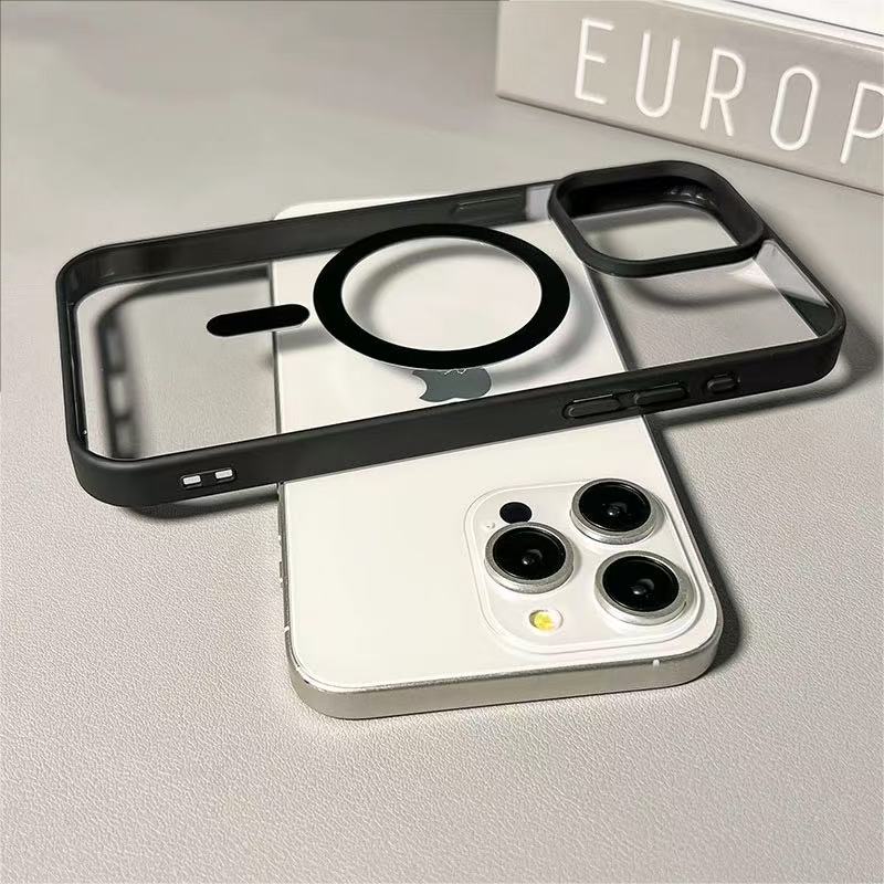 2025 Lusso Magsafe Ricarica Wireless Custodia per Telefono Per iPhone 15 16 14 13 12 11 Pro Max 16 Plus Opaco Magnetico Protezione Posteriore Custodie Cover