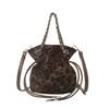This year's popular bags are women's autumn and winter 2025 new leopard print niche messenger bags, casual portable bucket bags.