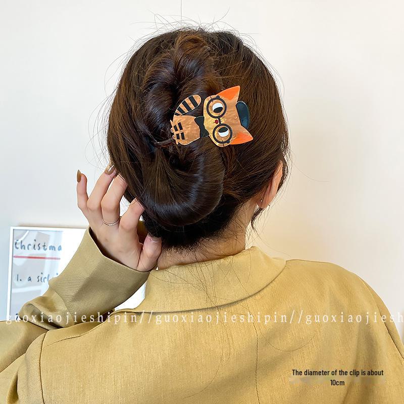 2024 Korean High-End Shark Clip Hair Accessory, Twist Clip for Straight Hair, Back-of-Head Hairpin.