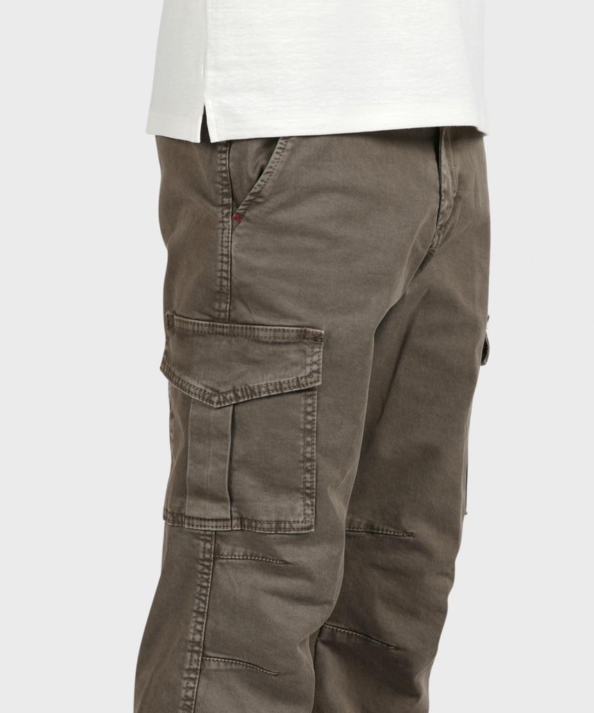 PANICALE Brown Garment-Dyed Cotton Cargo Pants