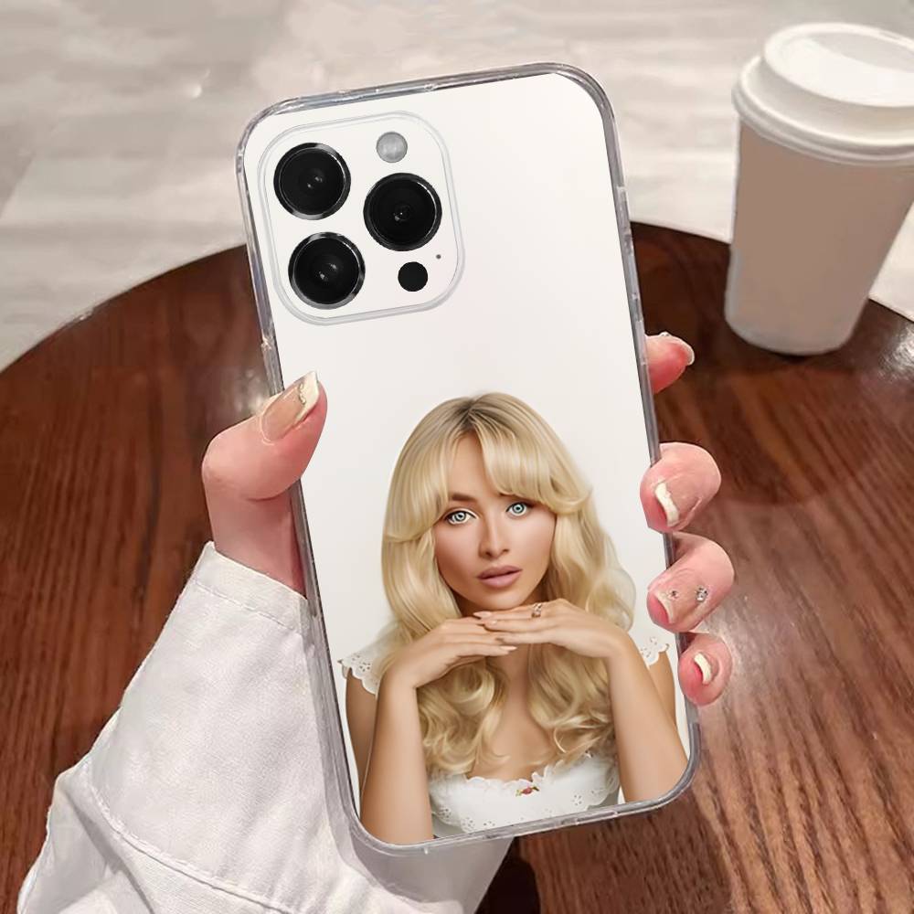 Singer S-Sabrina Pouzdro na telefon Pro iPhone 17,16,15,14,13,12,11 Plus,Pro,Max,XR,XS,Plus,E,SE4,Mini Průhledný kryt