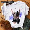 Summer Fashion Best Friends T-Shirt Short Sleeve Graphic Tees for Ladies Good Friend Bestie Sister Outfit Polyester Fabric