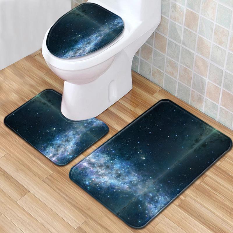 Star Bathroom Floor Mat Toilet Three-Piece Set