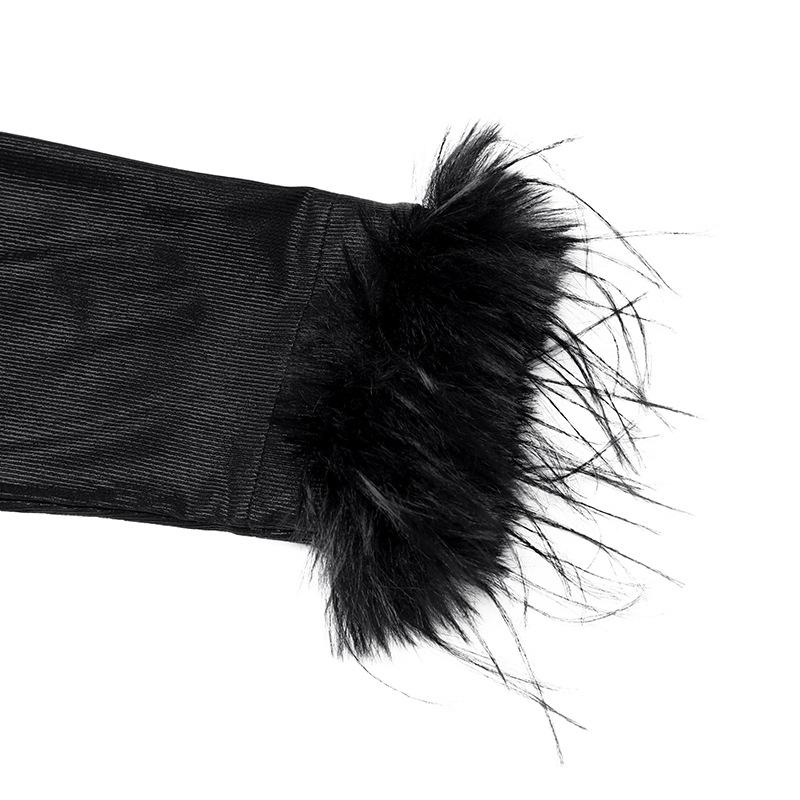 Moda damă primăvară toamnă imprimeu culoare uni mâneci lungi cu decolteu în V talie înaltă rochii casual