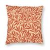 William Morris Willow Mandarin Orange Square Pillowcase Polyester Linen Velvet Printed Pillow Sofa Seater Cushion Cover X
