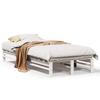 Vidaxl Bed Frame Without Mattress, White, 90X200 Cm, Solid Pine Wood