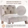 Chaise de salle à manger - MUVOE - Velours beige clair - Lot de 2 - Structure en bois massif - 4 places