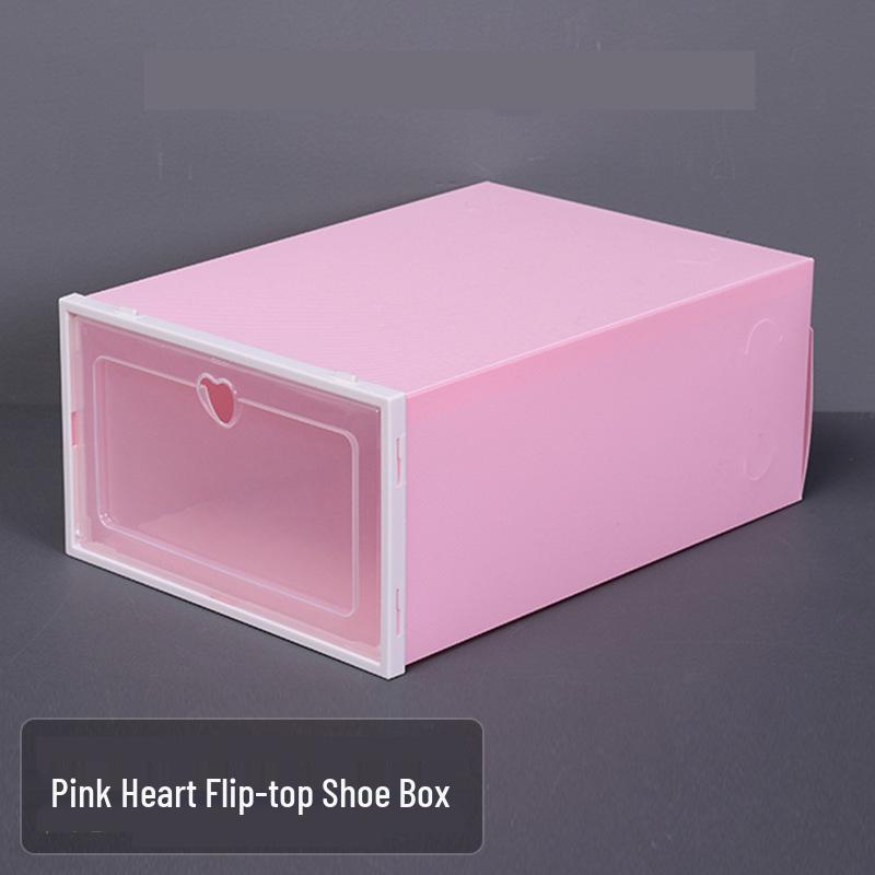Multi-Color Flip-Top Shoe Storage Box - Dustproof & Moisture-Proof, Stackable PP Plastic Shoe Rack