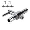 5 Pcs Aquarium Air Valve One Way Stainless Steel Flow Control Lever Valve for Fish Tanks