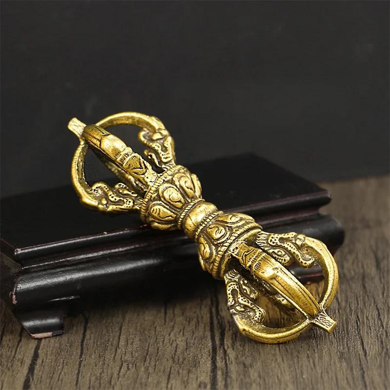 1pc Metal Five Strand Pestle Ornament Feng Shui Artifact Accessories Chinese Style Portable Metal Pestle Ornament Home Decor