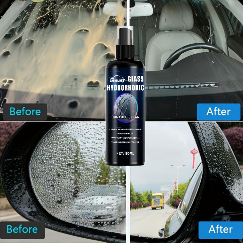 Car Glass Rainproof Spray, Car Waterproof Coating Agent, Waterproof, Rainproof and Anti-Fog Glass Cleaner, Car Windshield Cleaning Spray