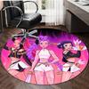 1pc KPop Demon Hunters2 Design Printed Area Round Carpet for Bedroom Living Room Home Decor Rugs Mat Non Slip Mat Rug for Bedside