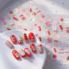 Magico Moji Ferrite Minimalist Brown New Year Nail Stickers - Self-Adhesive Nail Wraps M-848 Embossed + Jelly
