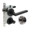 2PCS Door Lock Handle Stainless Steel Impact Prevention Heavy Duty Keyed Entry Handles for Home
