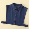 Versatile Women’s Washable Denim Dickey Faux Collar for Sweater