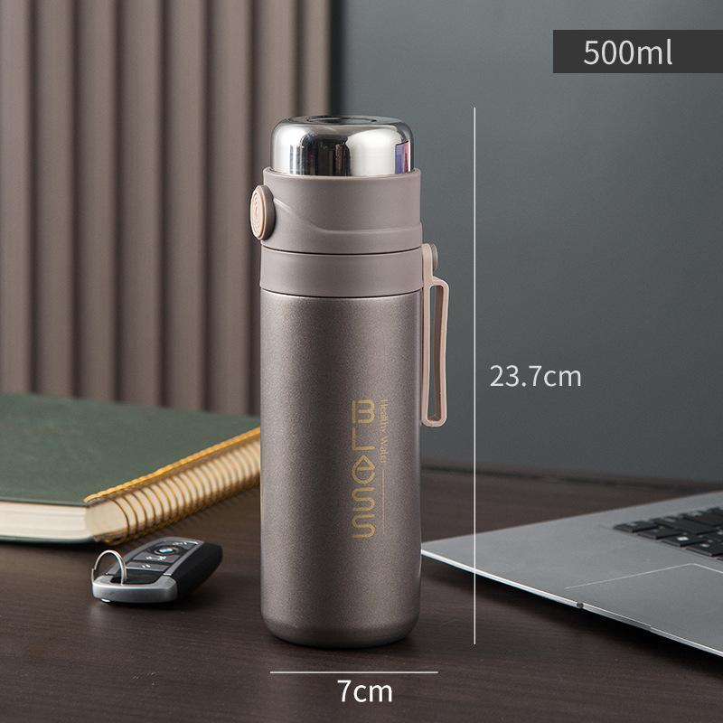 Large Capacity Thermos Cup 500ml Vacuum Flasks Portable Stainless Steel Thermos Cup Water Bottle Travel Tea Mug Office Thermos Cup