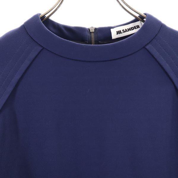 Jil Sander Made In Italy Long Sleeve Cut 34 Navy System Backside Zip Women Used