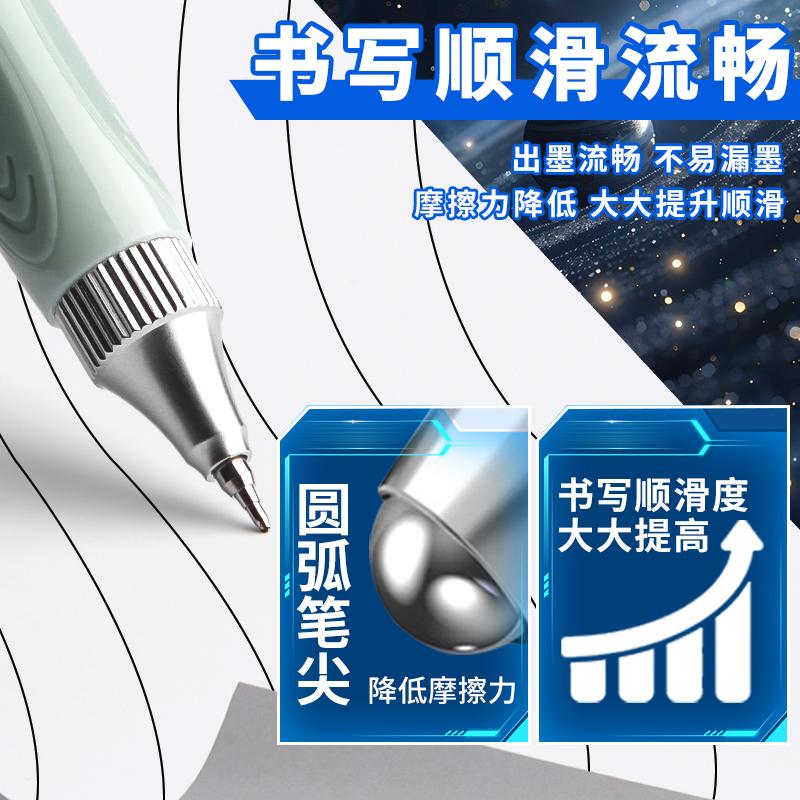 M&G Gel Pen High-color Black ST Nib, Low-center-of-gravity Signature Pen, Smooth 0.5 Black Student Model, Quick-drying, Replacea
