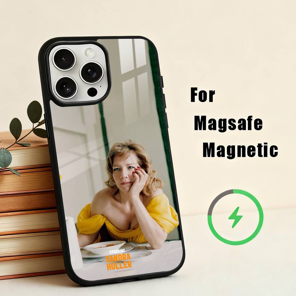 German Actress Sandra Huller   Phone Case For iPhone17,16,15,14,13,12,11 Plus,For Magnetic Wireless Charge Cover