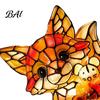 Unique Animal Shaped Desk Light Vintage Stained Glass Style Lamp, Cute Night Light, Decorative Cozy Warm for Reading Lamp Bedroom Bedside Kids