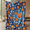 Sports Ball Fusion 4 Theme Blanket Lightweight Warm Flannel Blanket Decorative Throw Blanket for Home Decoration