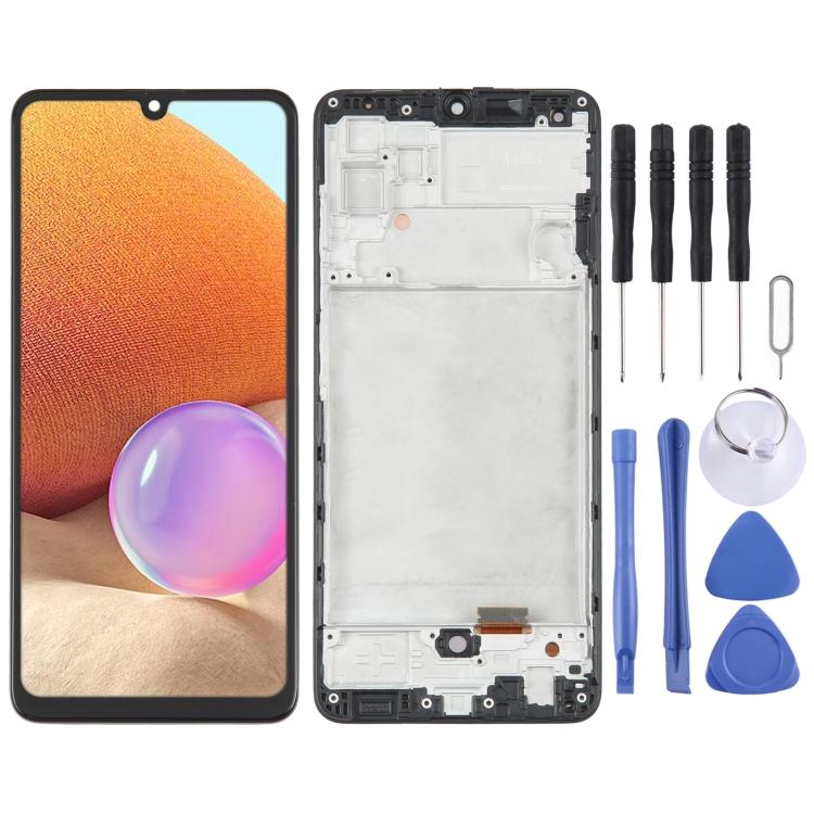 OLED LCD Screen with Digitizer Full Assembly with Frame for Samsung Galaxy A32 4G SM-A325 Phone LCD Screen Replacement Samsung