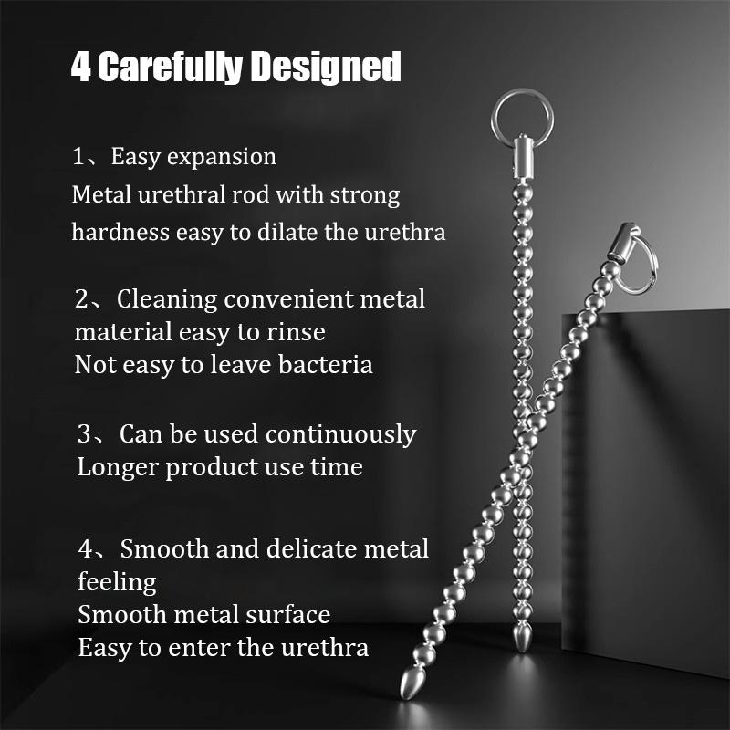 Stainless Steel Urethral Sound Dilators Penis Plug Insert Stimulation Catheter Beads Male Masturbator Sex Toys For Men