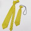 Yellow and Black Polka Dot Cartoon Christmas Tie
