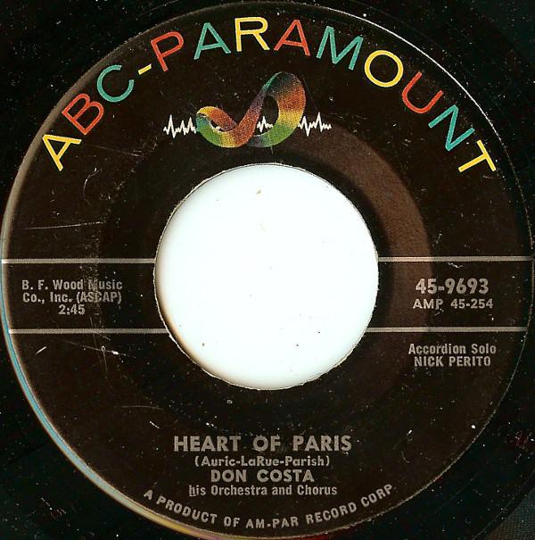 

7inch Record DON COSTA - Heart Of Paris 459693 ABC-Paramount 1956 US Jazz Used