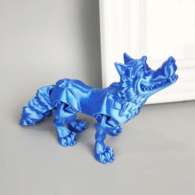 3D Printed Wolf Figure Photography Prop Realistic Looking Vibrant Color Animal Wolf Statue Fidget Toy for Adults Kids