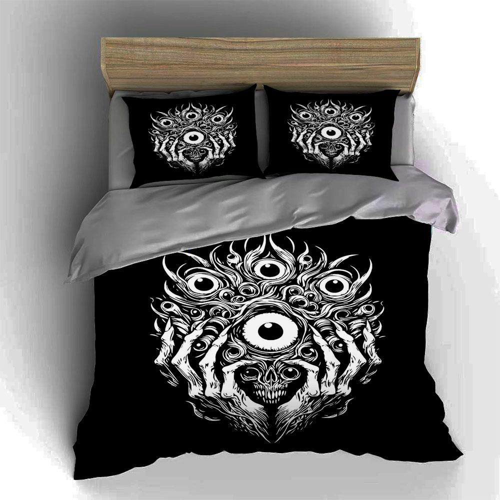 Skull eye pattern. Bedding Duvet cover sets Duvet covers Pillowcases gifts (1 * Duvet Cover 2 * Pillowcases, without duvet insert)