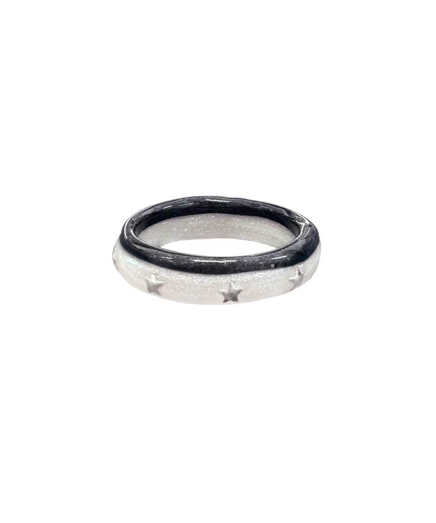 Nff Star Two Track Ring-Black