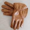 1 pair Brown Color Leather Gloves Vintage Tie-Dye Work Gloves Safety Gloves  Outdoor Biker