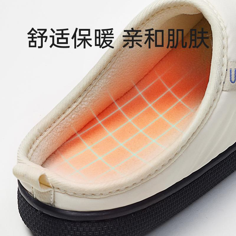 Excellent cotton slippers women's home indoor non-slip confinement autumn and winter bag head plush warm couple men
