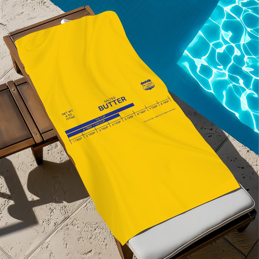 Salted Butter Label Funny Towel Beach Quick Dry Soft Pool Towels Gift for Travel Gym Shower Camping sports
