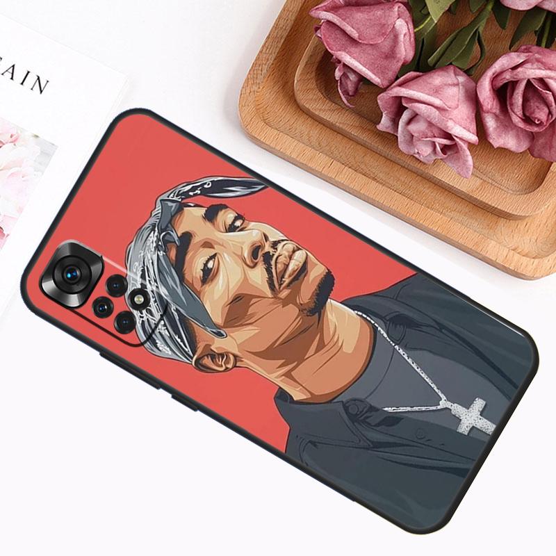 Rapper 2pac Singer Tupac Case For Xiaomi Redmi Note 14 12 11 9 10 13 Pro 9S 10S 11S 12S Redmi 13C 14C 10C 12C Cover