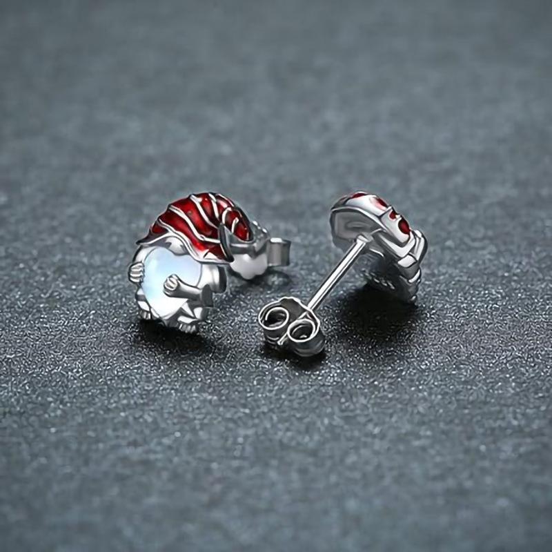 Cute Santa Claus Stud Earrings, Fashionable Design Earrings For Women, Love Heart-Shaped Christmas Matching Jewelry.