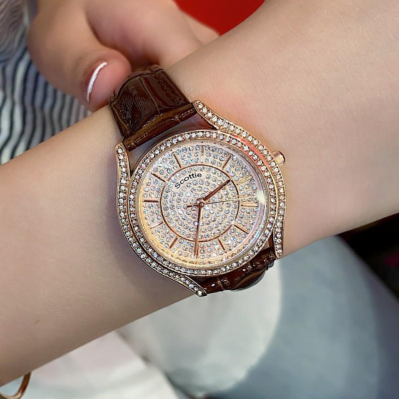 Diamond Watch Women'S Personality Fashion Gypsy Watch Femininity Small Dial Wind Leather Strap