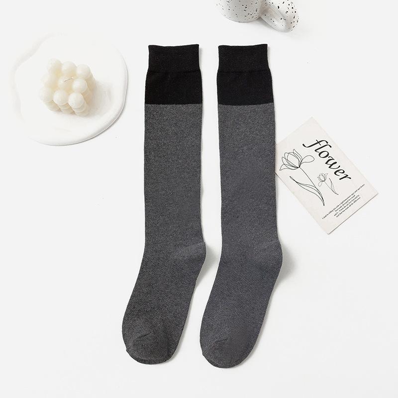 

Женские осенне-зимние цветные микрокомпрессионные хлопковые носки для похудения ног 1 pair серый