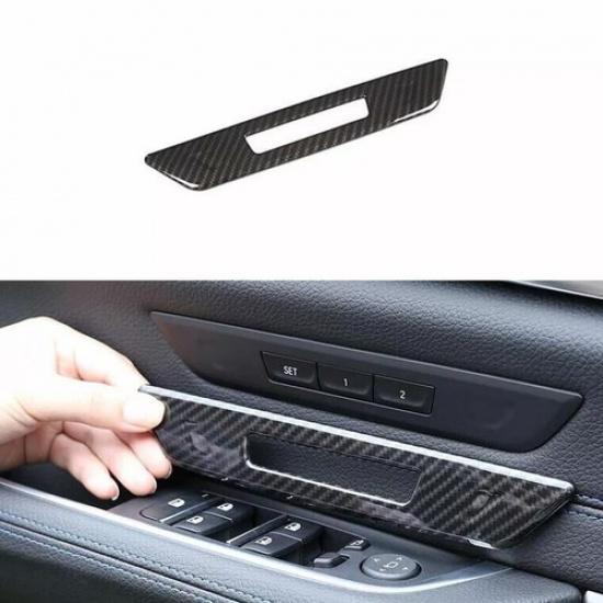 Seat Memory Switch Button Cover Trim Carbon Fiber For BMW 5 Series G30 2018-