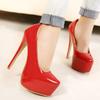 Women's Elegant Temperament Women's Shoes European and American Fashion New High Waterproof Table High Heels Supply