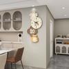 High End Watch MDF+Iron+Acrylic Material Silent Movement Wall Clock Fashion Cream Style Living Room Clock Clock