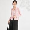 Women's Solid Color Lapel Knit Cardigan