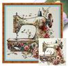 Full Embroidery Cotton Thread 14CT Printed Floral Sewing Machine Cross Stitch