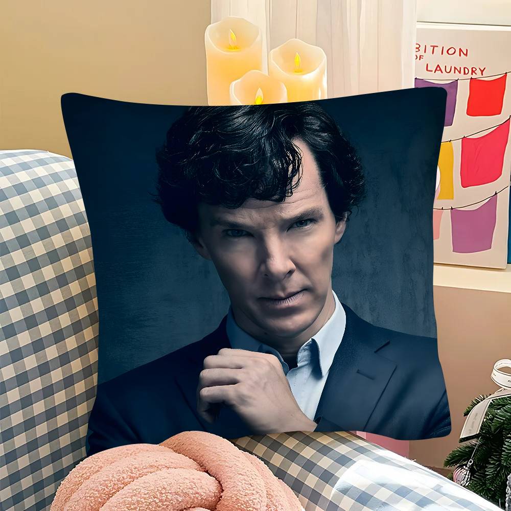 Pc Klassischer Detektivfilm SSherlock SStaffel Kissenbezug Mode Quadratischer Kissenbezug Schlafzimmer Sofa Raum Ins Dekoration Freizeit