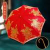 Red Umbrella Wedding Wedding Umbrella Lace Embroidery Chinese Wedding Long Handle Umbrella Retro Wedding Umbrella Bridal Umbrella