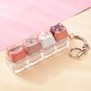 Portable Cute Animal Glowing Fidget Keyring Mechanical Keyboard Pendant Stress Relief Toy for Autism Kids